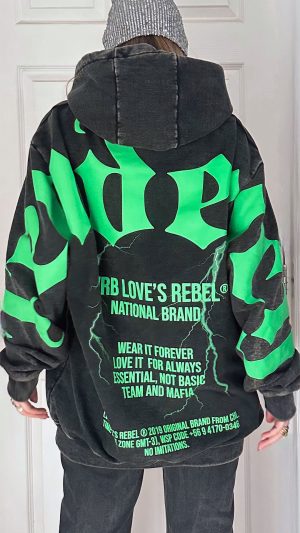 LVRB Hoodie Mafia Tendency Destroyed Green